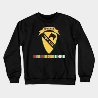 1st Cavalry Division - Airborne - wo Txt  w VN SVC BAR X 300 Crewneck Sweatshirt